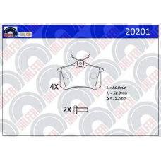20201 GALFER Комплект тормозных колодок, дисковый тормоз
