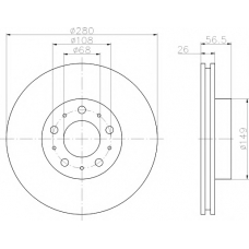 MDC736 MINTEX Тормозной диск