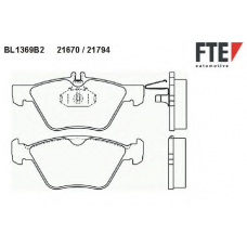 BL1369B2 FTE Комплект тормозных колодок, дисковый тормоз