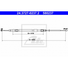 24.3727-0237.2 ATE Трос, стояночная тормозная система