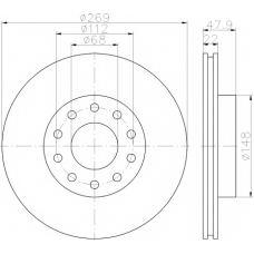 MDC1923 MINTEX Тормозной диск