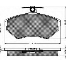 10423 BSF Комплект тормозных колодок, дисковый тормоз