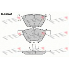 BL2402A1 FTE Комплект тормозных колодок, дисковый тормоз