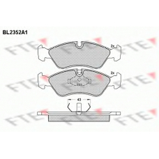 BL2352A1 FTE Комплект тормозных колодок, дисковый тормоз