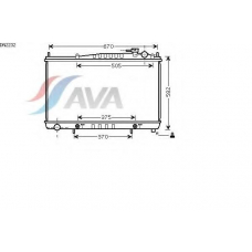 DN2232 AVA Радиатор, охлаждение двигателя