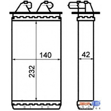 8FH 351 313-201 HELLA Теплообменник, отопление салона