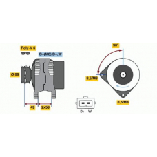 0 986 040 330 BOSCH Генератор