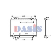 110051N AKS DASIS Радиатор, охлаждение двигателя