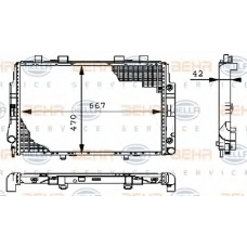 8MK 376 711-174 HELLA Радиатор, охлаждение двигателя