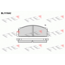 BL1116A2 FTE Комплект тормозных колодок, дисковый тормоз