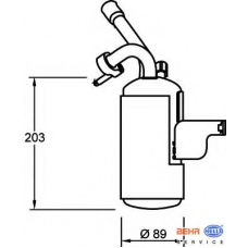 8FT 351 335-051 HELLA Осушитель, кондиционер