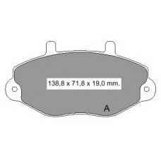834621 Vema Комплект тормозных колодок, дисковый тормоз