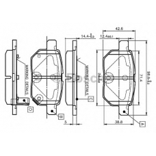 0 986 TB3 071 BOSCH Комплект тормозных колодок, дисковый тормоз