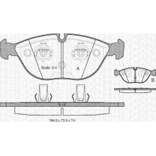 8110 11007 TRIDON Brake pads - front