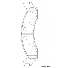 KD6332 ASIMCO Комплект тормозных колодок, дисковый тормоз