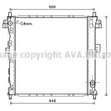 DW2123 AVA Радиатор, охлаждение двигателя
