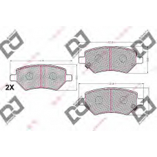 BP2208 DJ PARTS Комплект тормозных колодок, дисковый тормоз