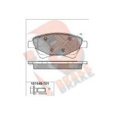 RB1649-701 R BRAKE Комплект тормозных колодок, дисковый тормоз