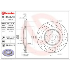 09.B040.1X BREMBO Тормозной диск