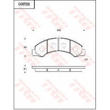 GDB7252 TRW Комплект тормозных колодок, дисковый тормоз