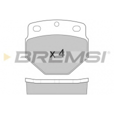BP7248 BREMSI Комплект тормозных колодок, дисковый тормоз