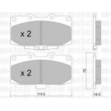 22-0413-0 METELLI Комплект тормозных колодок, дисковый тормоз
