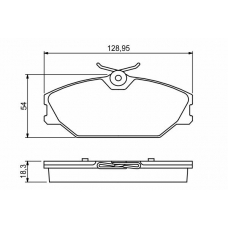 0 986 494 024 BOSCH Комплект тормозных колодок, дисковый тормоз