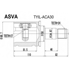 TYIL-ACA30 ASVA Шарнирный комплект, приводной вал