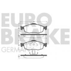5502222534 EUROBRAKE Комплект тормозных колодок, дисковый тормоз