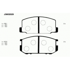 J3602029 NIPPARTS Комплект тормозных колодок, дисковый тормоз