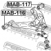 MAB-116 FEBEST Подвеска, рычаг независимой подвески колеса