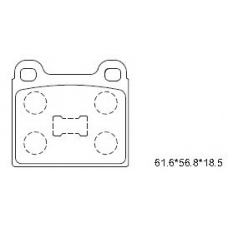 KD7713 ASIMCO Комплект тормозных колодок, дисковый тормоз