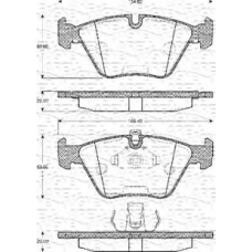 363702161115 MAGNETI MARELLI Комплект тормозных колодок, дисковый тормоз