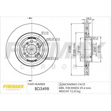 BD-3498 FREMAX Тормозной диск