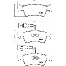 8DB 355 012-441 HELLA Комплект тормозных колодок, дисковый тормоз