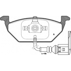 BPA0633.41 OPEN PARTS Комплект тормозных колодок, дисковый тормоз