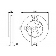 0 986 479 C65 BOSCH Тормозной диск