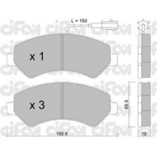 822-709-0 CIFAM Комплект тормозных колодок, дисковый тормоз