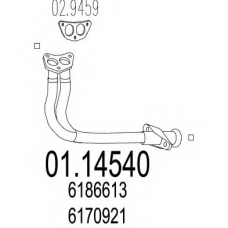 01.14540 MTS Труба выхлопного газа