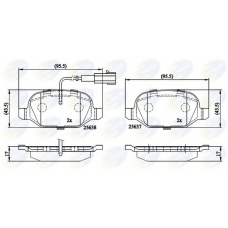 CBP11559 COMLINE Комплект тормозных колодок, дисковый тормоз