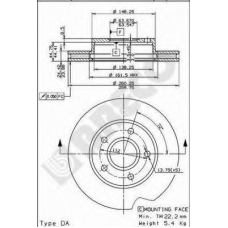 BS 8250 BRECO Тормозной диск