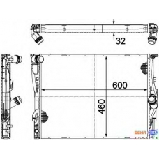 8MK 376 754-061 HELLA Радиатор, охлаждение двигателя