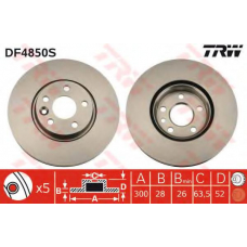 DF4850S TRW Тормозной диск