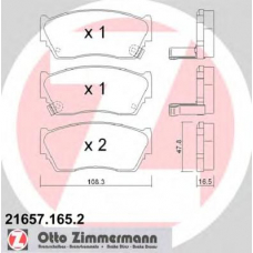 21657.165.2 ZIMMERMANN Комплект тормозных колодок, дисковый тормоз