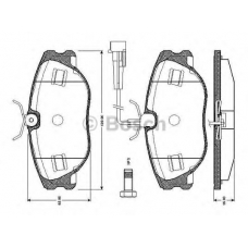 0 986 TB2 626 BOSCH Комплект тормозных колодок, дисковый тормоз