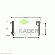 94-6176 KAGER Конденсатор, кондиционер