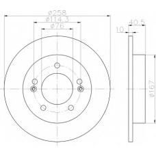 8DD 355 117-011 HELLA Тормозной диск