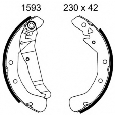 01593 BSF Комплект тормозных колодок