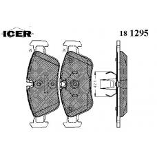 181295 ICER Комплект тормозных колодок, дисковый тормоз