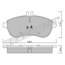 681.0 TRUSTING Комплект тормозных колодок, дисковый тормоз